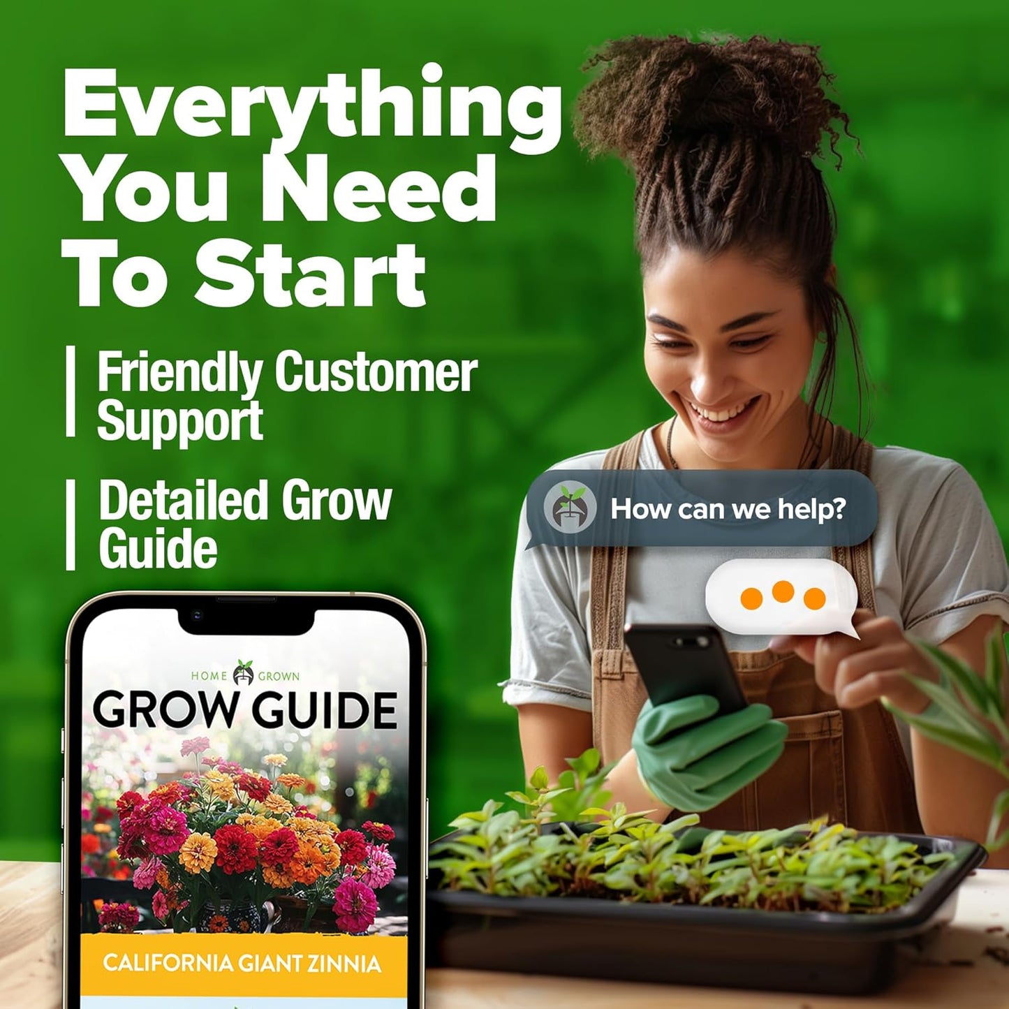 Home Grown | Premium Rainbow Zinnia Flower Seeds