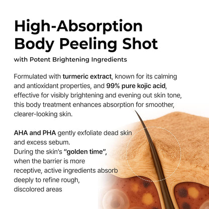 Dr.Melaxin Peel Shot | 60-Second Kojic Acid & Turmeric Brightening Serum
